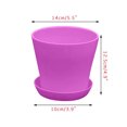 thumbnail image 3 of Fareti 5.5 Inch Plant Pots, Small Flower Pots for Indoor Plant Pot Succulent Pot with Drainage Planters for Indoor Plants, Violet, 3 of 5