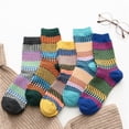 thumbnail image 1 of 10 pares de calcetines de lana, calcetines térmicos para mujer, calcetines cálidos de invierno para mujer, calcetines de punto gruesos, calcetines de invierno para mujer, coloridos, 1 of 5
