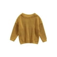 thumbnail image 2 of Infant Baby Boy Girl Oversized Knit Sweater Chunky Long Sleeve Pullover Shirt Warm Fall Winter Blouse Top, 2 of 6