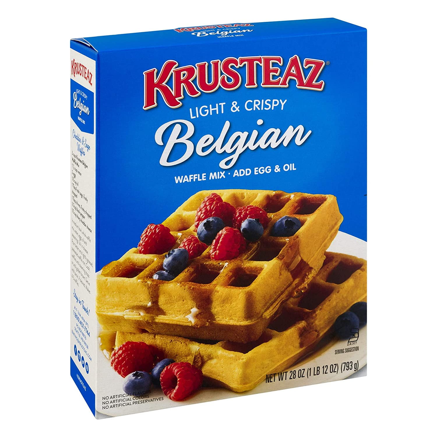 Krusteaz Light & Crispy Belgian Waffle Mix No Artificial Flavors