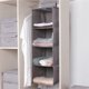 thumbnail image 3 of 3 Shelves Hanging Closet Organizer With 1 Underwear/socks Drawer Divider Space Saver Foldable Cloth Storage Hanging Bag, 3 of 5