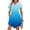 Blue, variant on Women's Summer Dress Casual V Neck Short Sleeve Drawstring Dresses With Pockets