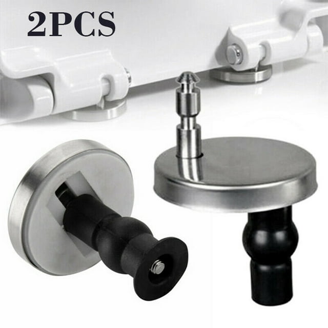 2X Toilet Seat Hinges Top Close Soft Release Quick Fitting Heavy Duty Hinge Pair