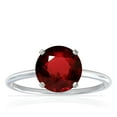 thumbnail image 1 of GemsNY July Birthstone - Dainty Round Four Prong Ruby Solitaire Ring (Grade - AAA | 1.55cts.), 1 of 4