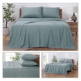 thumbnail image 6 of Modern Threads Solid Ultra Soft Ocean Blue Microfiber Sheet Set, Twin, 6 of 7
