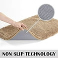 thumbnail image 6 of Bathroom Contour Rug Non Slip Bath Mat Water Absorbent Soft Microfiber Shaggy Bathroom Mat Machine Washable Bath Rug for Bathroom Thick Plush U Shape Toilet Rug (20 x 24, Sand), 6 of 6