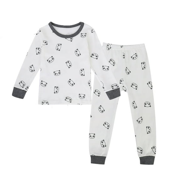 Ensemble de Pyjama pour Enfants en Mélange Doux, Deux Pièces, Tenue de Nuit avec Haut à Manches Courtes Confortable et Pantalon Long Ajusté pour Filles