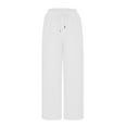thumbnail image 6 of Utoimkio Women's Wide Leg Flowy Lounge Pants High Waisted Drawstring Casual Loose Summer Pants for Women with Pockets, 6 of 8
