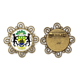 thumbnail image 1 of África y Europa gabonesa emblema nacional Broche de flores, regalo de joyería para mujeres y niñas Unbranded M, 1 of 3