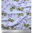 thumbnail image 1 of Soimoi Cotton Cambric Fabric Leaves & Wild Flower Floral Print Fabric by the Yard 42 Inch Wide, 1 of 1