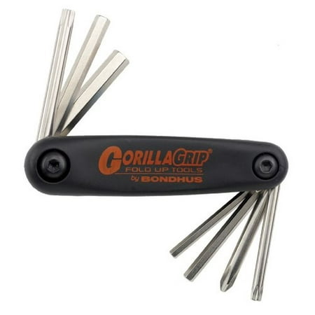 UPC: 0037231125318 | Bondhus GorillaGrip Fold-Ups  7 per fold-up  Phillips/Slotted/Torx Tips – 1 EA (116-12531)