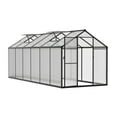 thumbnail image 3 of VEIKOUS 12' x 6' Outdoor Walk-in Greenhouse with Aluminum Frame, Lockable Door and Adjustable Vents for Patio, Backyard, 3 of 10