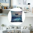 thumbnail image 3 of Boat water stars Linen toss pillowcase Decoration pillowcase Gift preferred 24x24" Cushion cover 2 set Sofa pillowcase Sofa bedroom living room car, 3 of 8