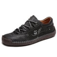thumbnail image 6 of Men's  Flats Outdoor Walking Sneakers Handmade Stitching Casual Shoes, 6 of 9
