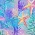 thumbnail image 4 of Yayeee Shower Curtain with Hooks 72"x72" Waterproof Fabric Bathroom Hanging Decor, Neon Starfish Pattern, 4 of 5