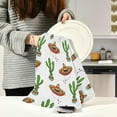 thumbnail image 5 of Coolnut Kitchen Dish Towels, Mexican Sombrero Cactus Kitchen Towels Set of 4 Super Soft Absorbent Dish Towels Set Microfiber Polyester Kitchen Dish Cloths Decorative Tea Towels, 28x18 Inch, 5 of 7