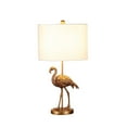 thumbnail image 2 of Benjara Polyresin Standing Flamingo Design Table Lamp with Round Base, Gold, 2 of 5