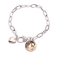 thumbnail image 1 of Flower Branch Effect Splendid Heart Chain Bracelet Jewelry Charm Fashion, 1 of 3