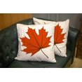 thumbnail image 4 of Set of 2 Red Maple Leaf Throw Pillow Covers 18 X 18 Inch Fall Square Pillowcase Decorative Cushion Cover for Porch Couch Outdoor Camping, 4 of 6