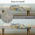 thumbnail image 6 of CHAQLIN Butterfly Vintage Letter Elastic Bottom Bench Seat Cover, Washable Poly Spandex Bench Slipcover for Living Room Dining Room, 6 of 9