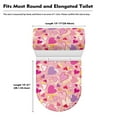 thumbnail image 5 of Renewold Purple Pink Hearts Toilet Dust Cover Set of 2 Valentine's Day Decoration Durable Splash Resistant Toilet Protector for Bathroom Universal Toilet Lid & Tank Covers, 5 of 6