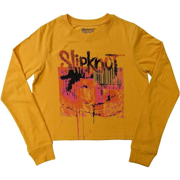 Slipknot Womens The End, So Far Barcode Long-Sleeved Crop Top