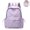 Purple, variant on Lightweight Star Print Casual Backpack, Soft Nylon Multi Pocket Daypack with Star Zipper Pulls, Cute Aesthetic Star Pattern Rucksack for Daily Commute Travel Gym Outdoor Work
