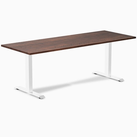 Desky Zero Softwood Office Desk - American Rustic Pine / 80 X 30 Inches / White