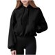 thumbnail image 3 of Top de encaje color crema,Sudadera ligera para mujer, estilo informal de manga larga, mezcla de poliéster y elastano, cuello redondo, ideal para estar en casa, sopatenor, 3 of 9