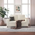 thumbnail image 3 of DHP Liah Loveseat Sofa with Pocket Spring Cushions, Ivory Linen, 3 of 9