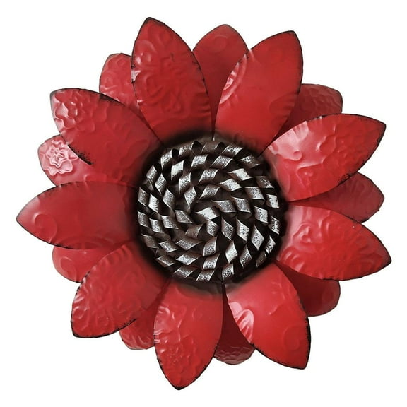 13 Inch Metal Wall Bedroom Sculpture for indoor and outdoor Red