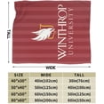 thumbnail image 3 of Winthrop A University Logo Fleece Blanket, Very Soft Microfiber Flannel Blanket for Couch Warm and Cozy for All Seasons, 3 of 6