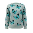 thumbnail image 3 of Gibobby Suéter casual mujer, Suéter suelto de lana de cachemira con cuello redondo para mujer, de manga corta, otoño(Verde,M), 3 of 5