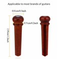 thumbnail image 5 of 6 uds guitarra folk cacao piña incrustación abulón punto cuerda clavijas + puente y sillín de hueso de vaca + clavadora Rojo Verde, 5 of 5