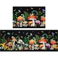 thumbnail image 1 of Cute Red Mushroom with Snails Kitchen Rugs and Mats 2 Pieces, Non Slip Cushioned Mat Runner Rug Doormat for Boho Kitchen,Sink, Laundry, Bathroom, Home Decor, 17x24+17x48inch, 1 of 6