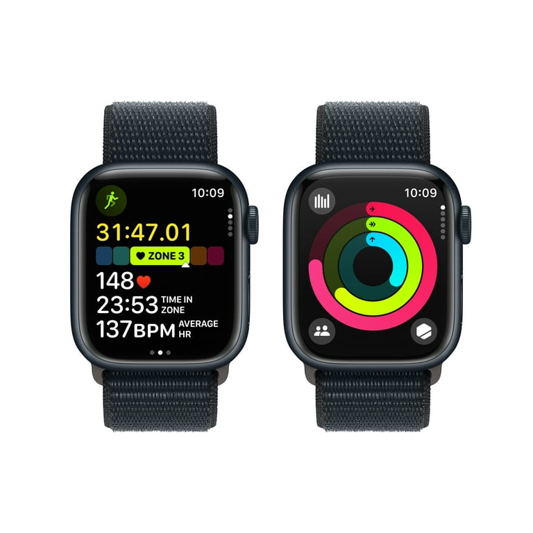 Apple Watch Series 9 Midnight Aluminum GPS with 41mm Loop Midnight Sport Case