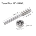 thumbnail image 2 of Unique Bargains 1/2'-13 UNC Tap and Die Set, HSS Machine Thread Tap with Round Threading Die Right Hand, 2 of 5