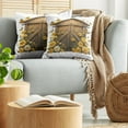 thumbnail image 5 of Ambesonne Rustic Throw Pillow Cover 2 Pack, Barn Cottage Summer Flowers, 20", Earth Yellow and Cocoa, 5 of 7