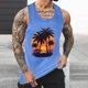 thumbnail image 4 of Camisetas de Tanque de los Hombres Tanque de los Hombres Incolor Gradiente de Impresión Cuello Redondo Correa Delgada Fuga Atrás Regular Casual Deportes Blusas de Tanque, 4 of 5