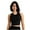 Black, variant on Wancir High Neck Longline Sports Bras for Women - Padded Workout Crop Tank Tops with Built in Bra