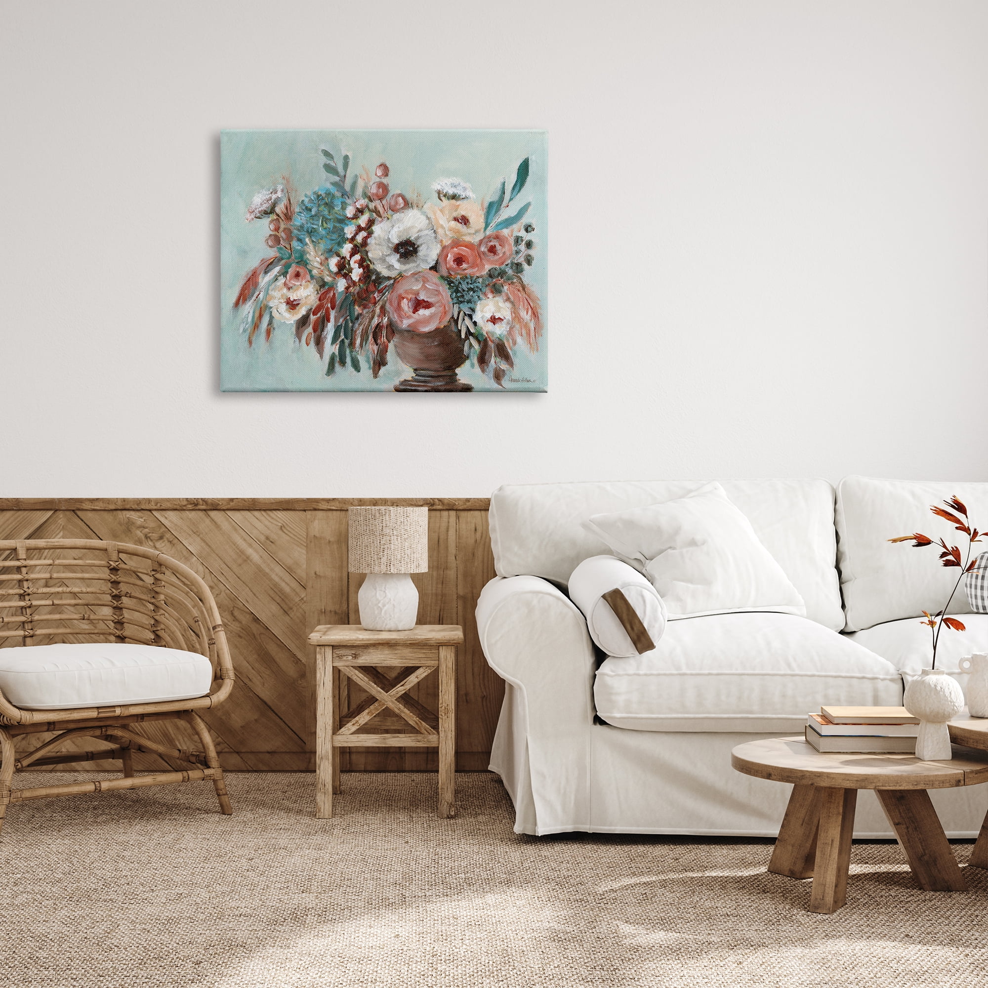 Stupell Industries Rustic Florals Painting Botanical & Floral Painting Gallery Wrapped Canvas Print Wall Art, 40 x 30