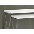 thumbnail image 2 of Monarch Specialties Console Table 2Pcs Glossy White with Chrome Metal, 2 of 4