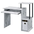 thumbnail image 3 of ACME Lyphre Computer Desk in Antique White and Black, 3 of 6