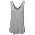 thumbnail image 1 of FashionOutfit Women's Basic Solid Sleeveless V-Neck Plus Size Flowy Tank Top, 1 of 3