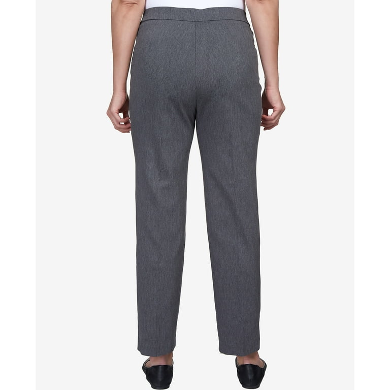 Alfred Dunner Womens Petite Classic Allure Fit Proportioned Pant With Elastic Comfort Waistband