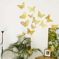 thumbnail image 4 of Monebena Butterfly Decorations, 72 Pcs 3 Sizes Butterfly Wall Decor, Butterfly Party Cake Decorations, Gold Butterfly Wall Stickers 3D Wall Art for Room Decor Birthday (Gold), 4 of 7