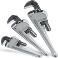 thumbnail image 1 of Aluminum Pipe Wrench Set, 10 Inches, 14 Inches, 18 Inches Adjustable Plumbing Tools for Professional Plumbers, 1 of 6