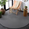 thumbnail image 3 of Safavieh Terrace Gina Geometric Indoor/Outdoor Area Rug, Black/White, 6'7" x 6'7" Round, 3 of 15