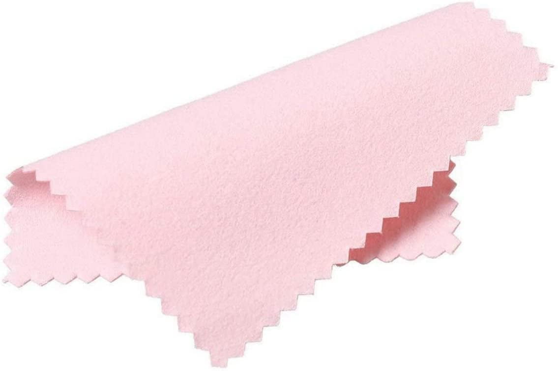 Jewelry Cleaning Cloth Jewelry Polishing Cloth Double-sided Rub Silver Cloth Pink 