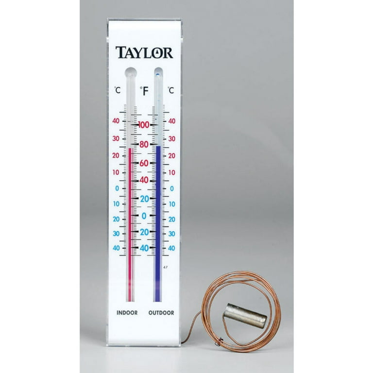 Taylor 5329 Indoor Outdoor Thermometer w/ Large Print, TempGraph